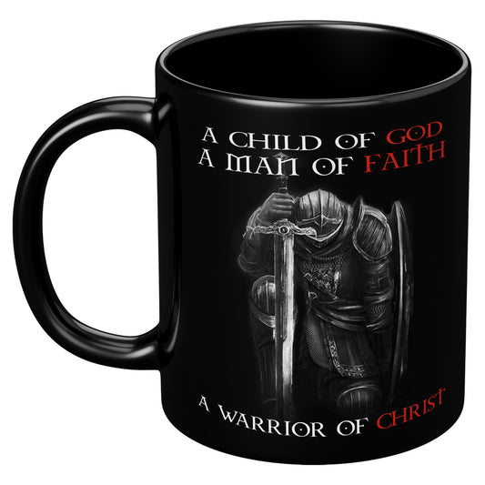 Christian Knight Templar Coffee Mug Warrior Of Christ Child of God, Crusader 11oz Black Coffee Mug(TL-133570214268)