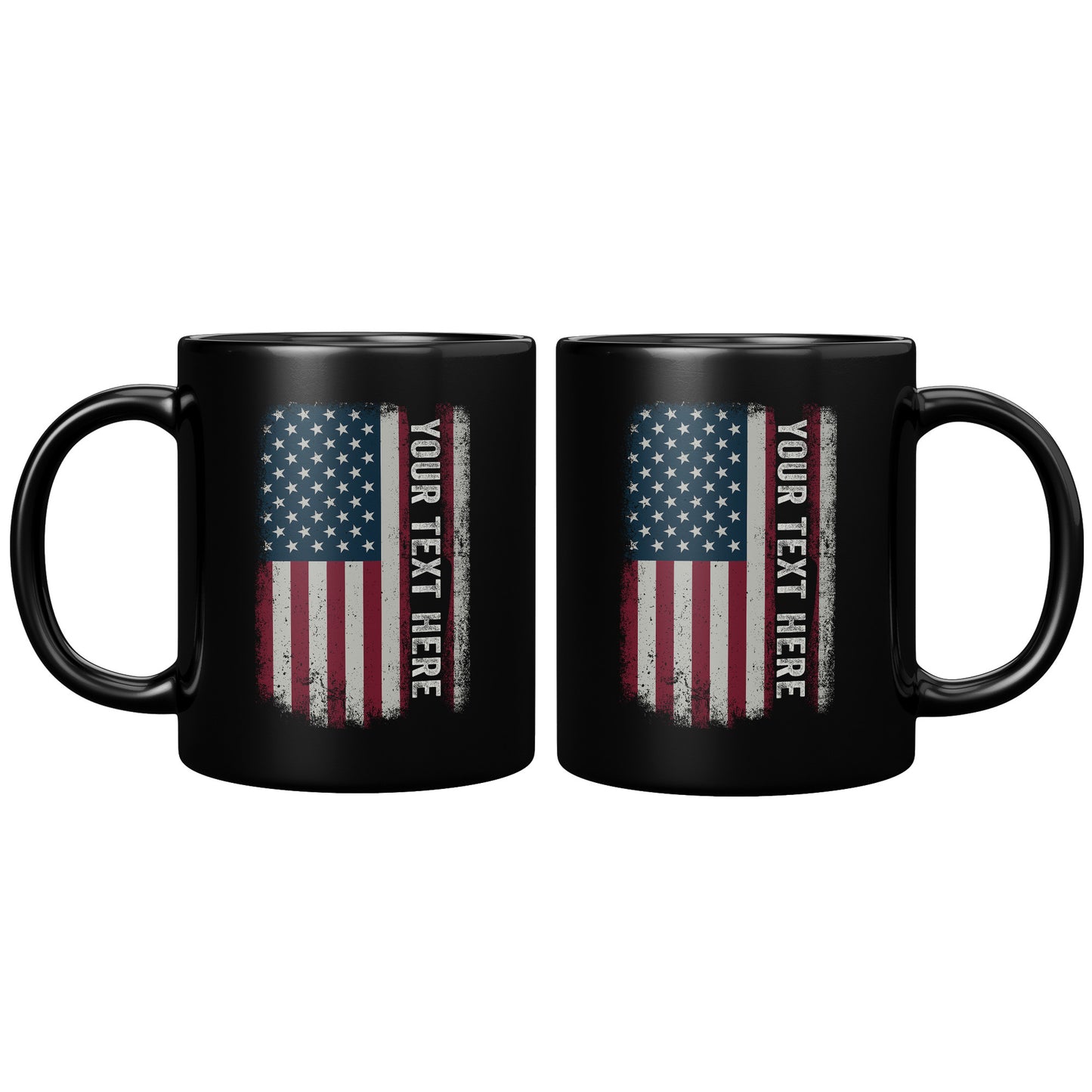 Graphic Personalized Name - US American Flag Birthday T-shirt
