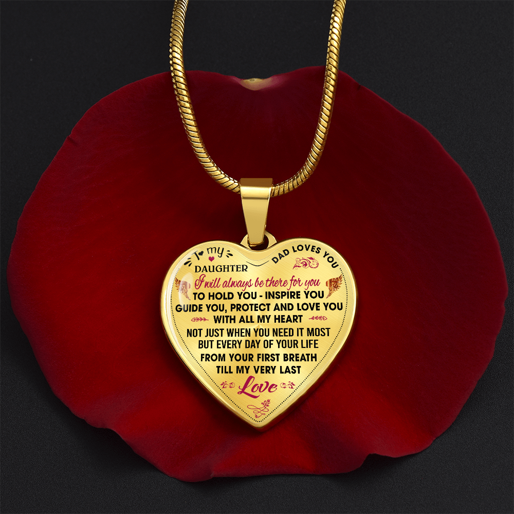 Proud Father to Daughter Gifts from Daddy Papa - Unique Novelty Luxury Necklace (132869730796)