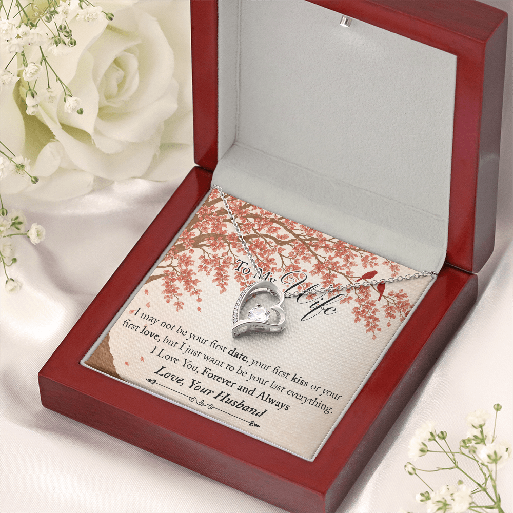 To My Wife Forever Love Necklace from Husband, Meaningful Gift for Soulmate, Partner. The Unique Present for Birthday, Wedding Anniversary, X-mas or any Special Occasion.