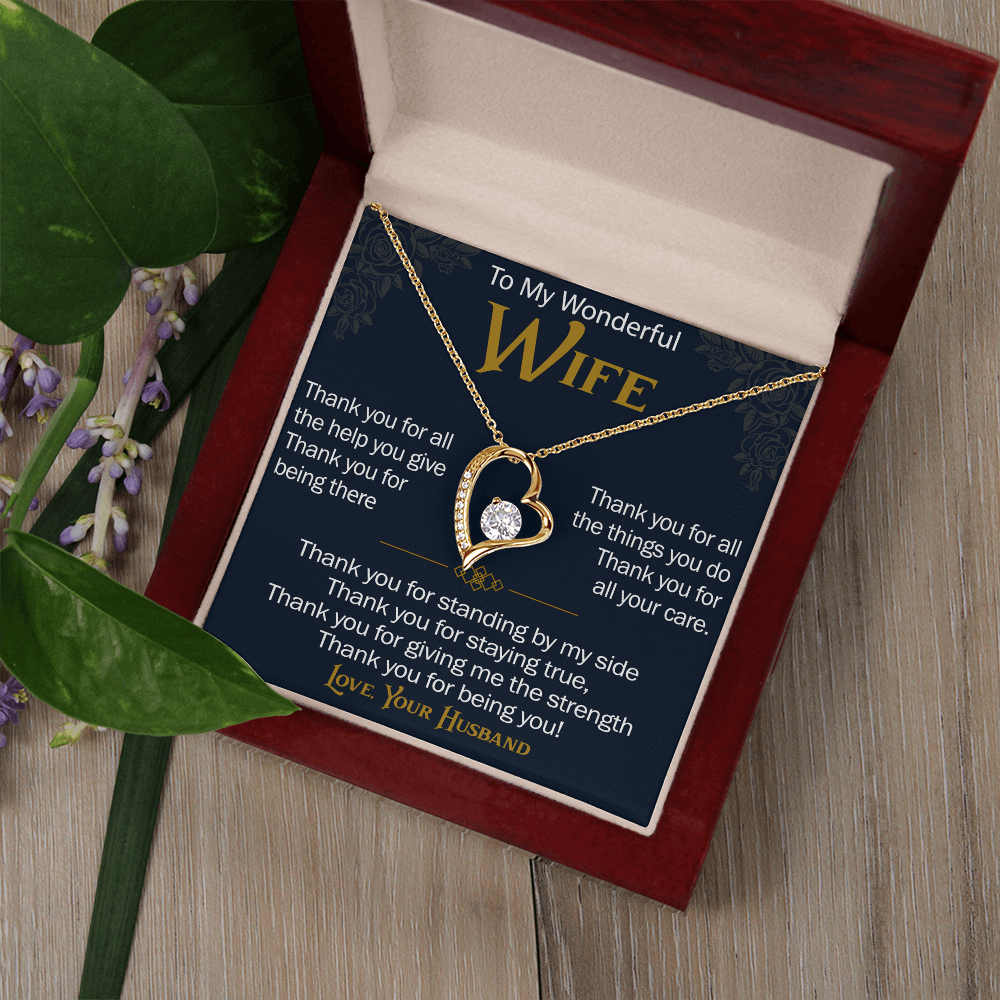 To My Wife Forever Love Necklace Meaningful Gift from Husband - Romantic Jewelry for Bride