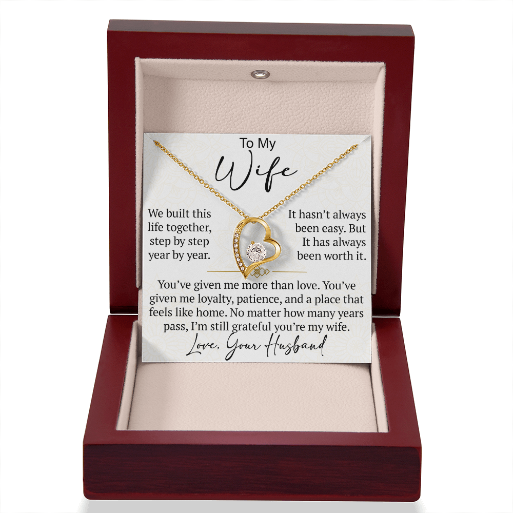 Forever Love Necklace Gift for Wife from Husband, To My Soulmate Wedding Anniversary Gift, Surprise Your Lover Gift on Special Occasions
