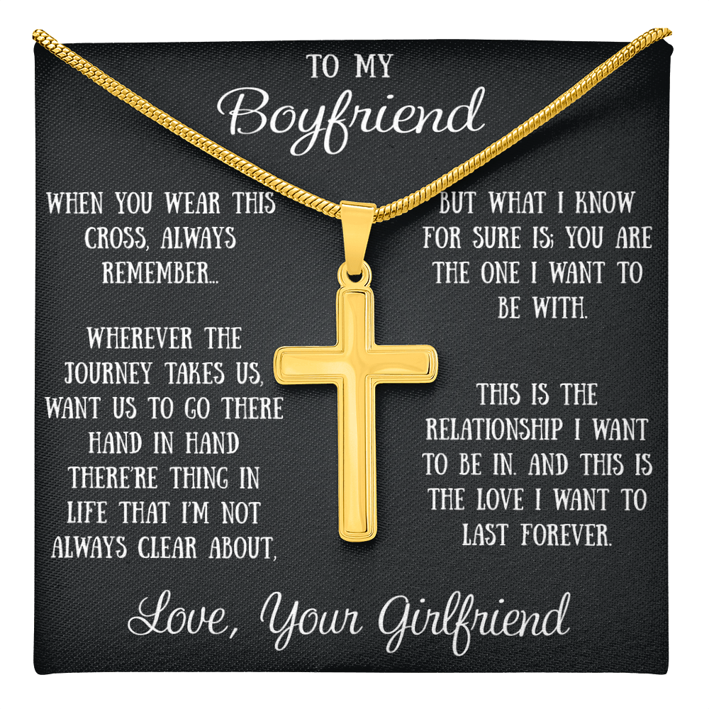 To My Man Romantic Cross Necklace Surprise Gift For Husband Sentimental Presents (133935235608)