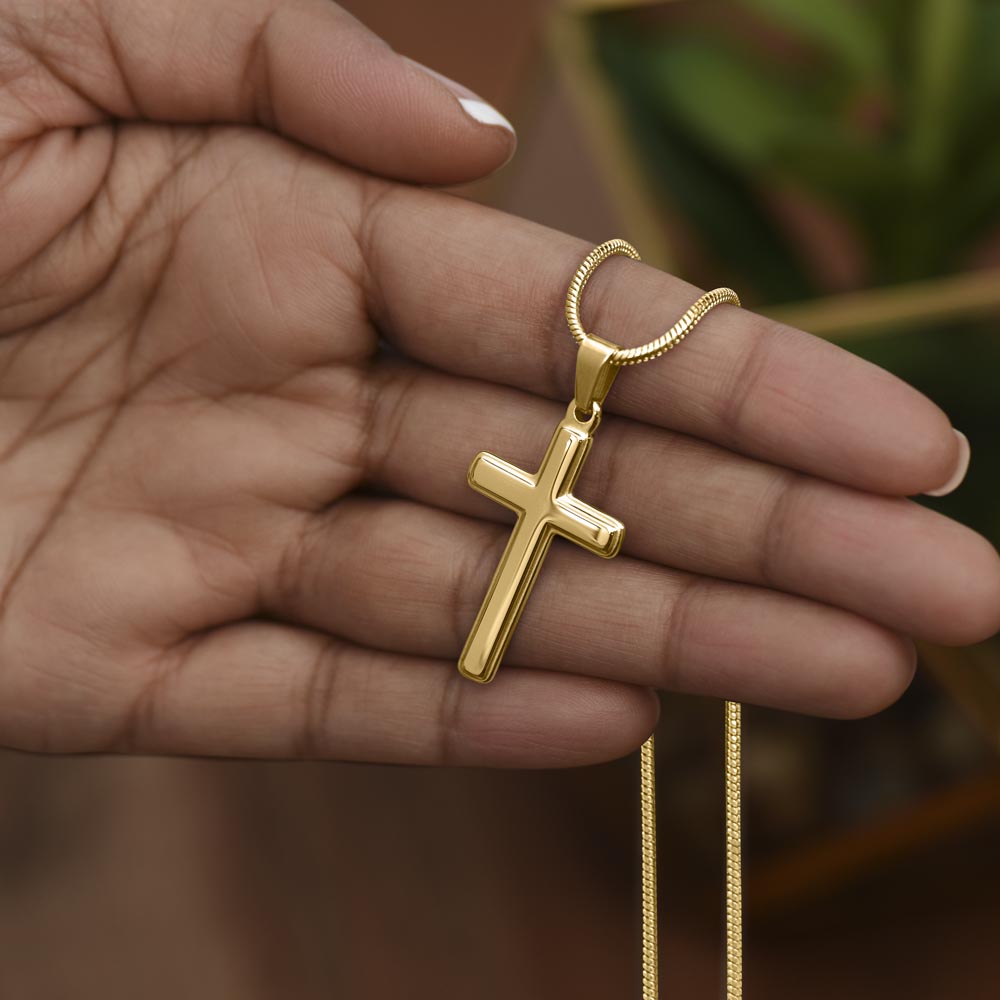 To My Belove Wife with Artisan Cross Necklace Gift from Husband - Great Present for Birthday, Christmas or any Special Occasion.
