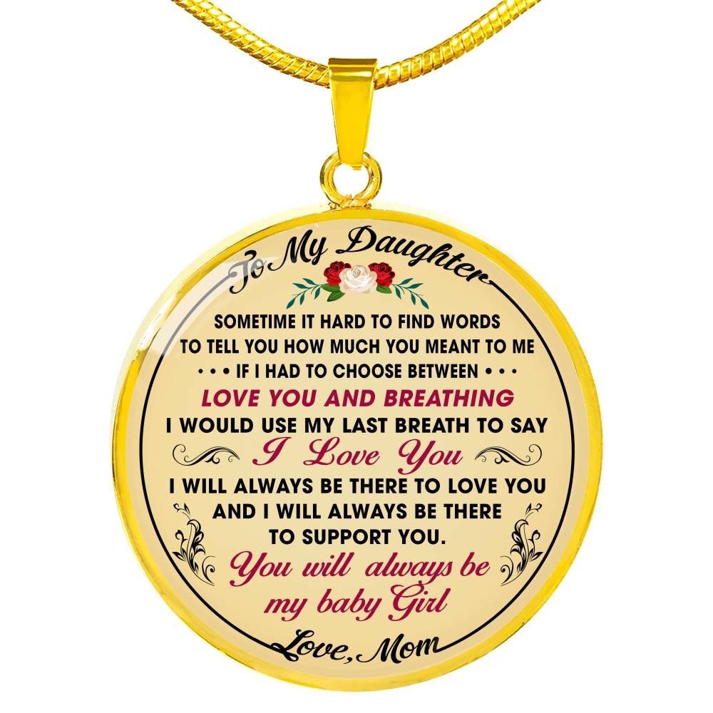 Mother To My Daughter Gift - Luxury Unique Inspirational Heart Necklace for Birthday Back to School Wedding or Special Occasion