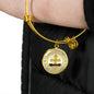 Great Dad To Daughter - God Blessed Me When You Were Born I Will Protect and Encourage You Novelty Luxury Necklace Bangle - Gift For Birthday Back To School Xmas
