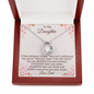 Daddy To Daughter Forever Love Heart Necklace – Graduation Day, Birthday Gift, Christmas Present For Daughter – Fashion Jewelry