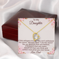 Daddy To Daughter Forever Love Heart Necklace – Graduation Day, Birthday Gift, Christmas Present For Daughter – Fashion Jewelry
