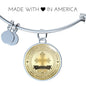 Great Dad To Daughter - God Blessed Me When You Were Born I Will Protect and Encourage You Novelty Luxury Necklace Bangle - Gift For Birthday Back To School Xmas