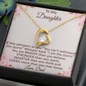 Daddy To Daughter Forever Love Heart Necklace – Graduation Day, Birthday Gift, Christmas Present For Daughter – Fashion Jewelry