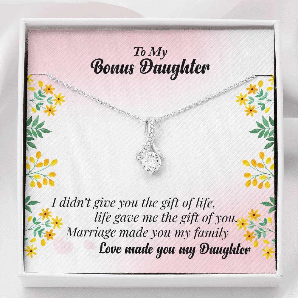 Gift for Step Daughter Alluring Beauty Necklace Gift for Bonus Daughter's Birthday, Anniversary Presents