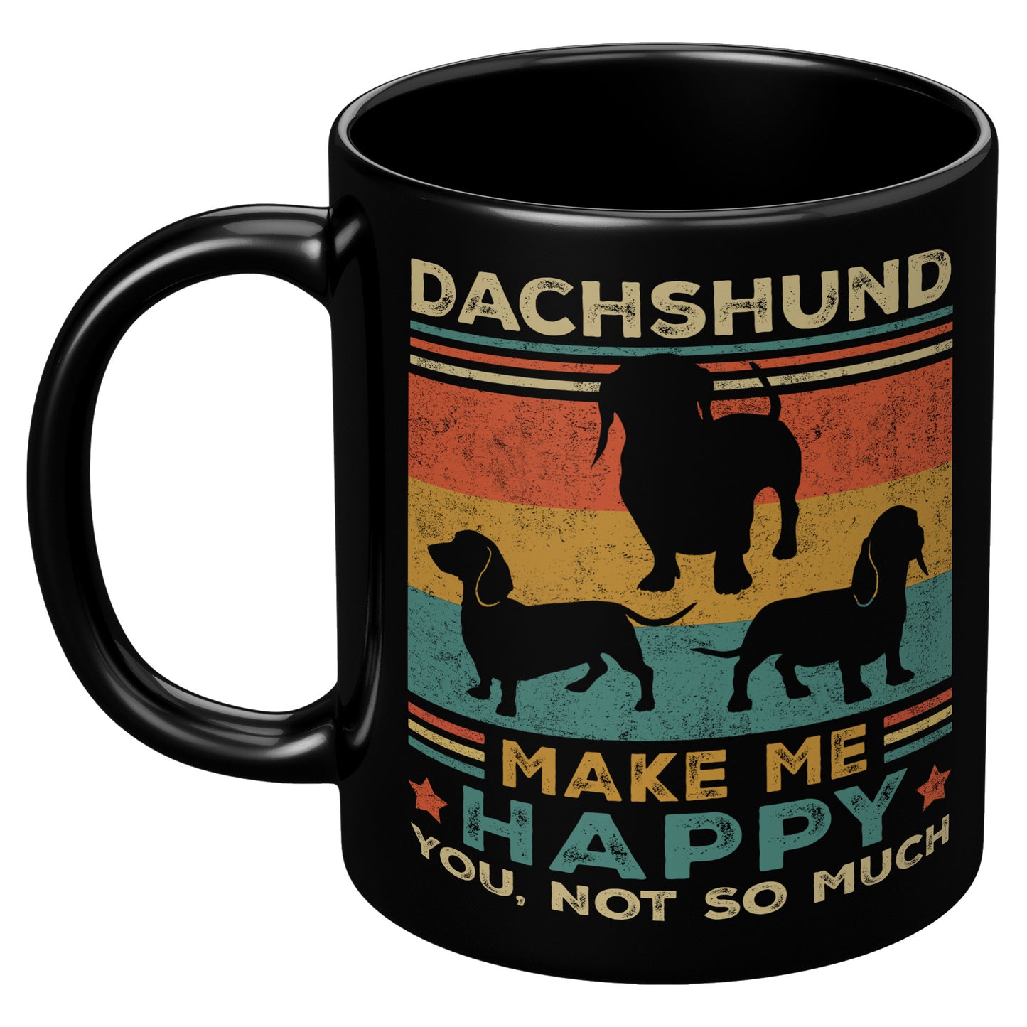 Dachshund Make Me Happy Coffee Mug Funny Vintage Gift For Animal Pet Dog Lovers (TL-133810877033)