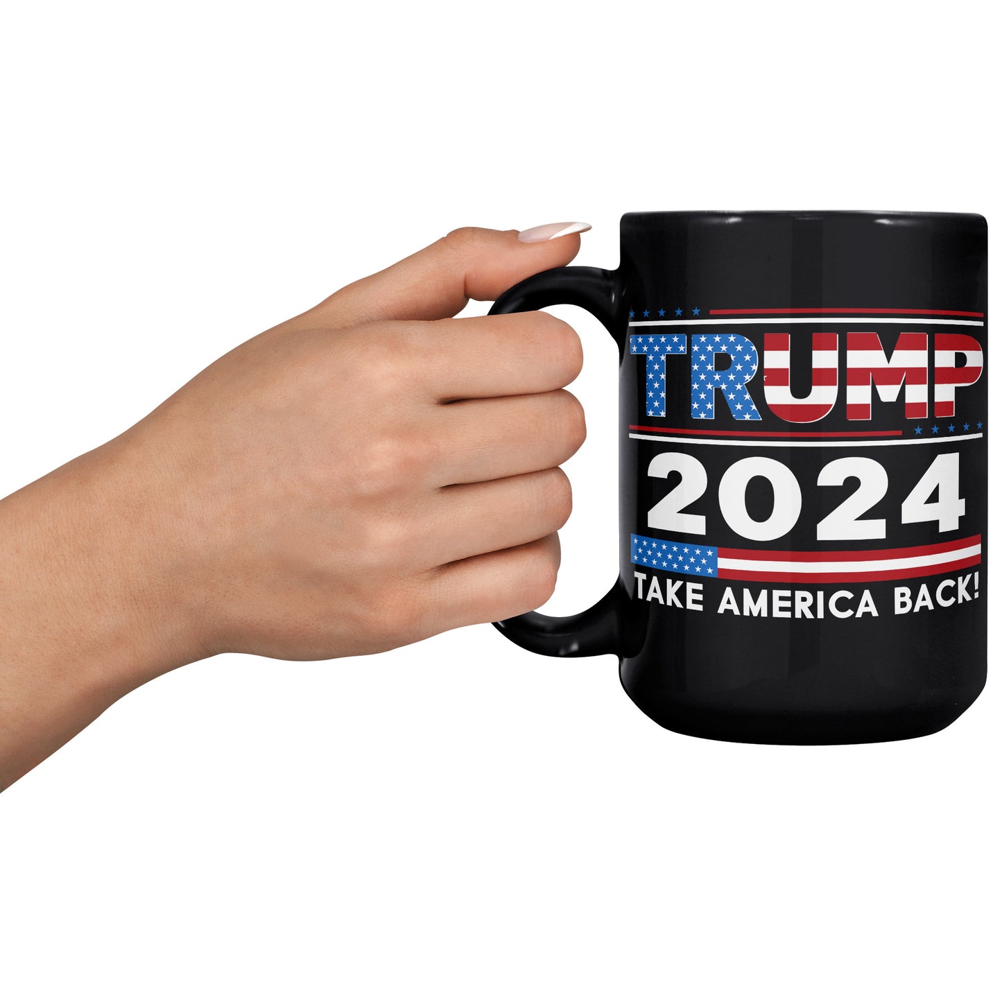 Donald Trump 2024 Take America Back 15oz Coffee Mug GOP MAGA Patriot Party Gift Cup (TL-135006687811)