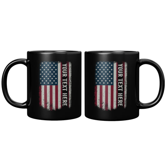 Graphic Personalized Name - US American Flag Birthday T-shirt