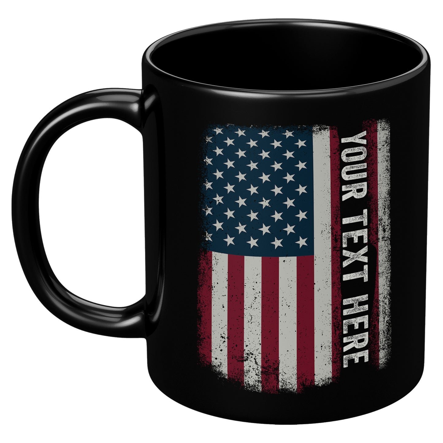 Graphic Personalized Name - US American Flag Birthday T-shirt