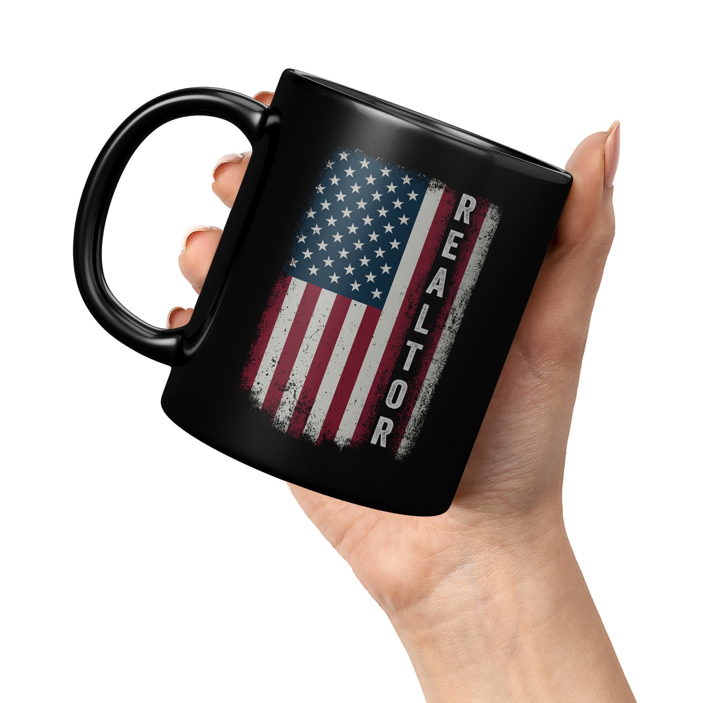 Graphic "Realtor" Proud Name US American Flag Birthday Gift