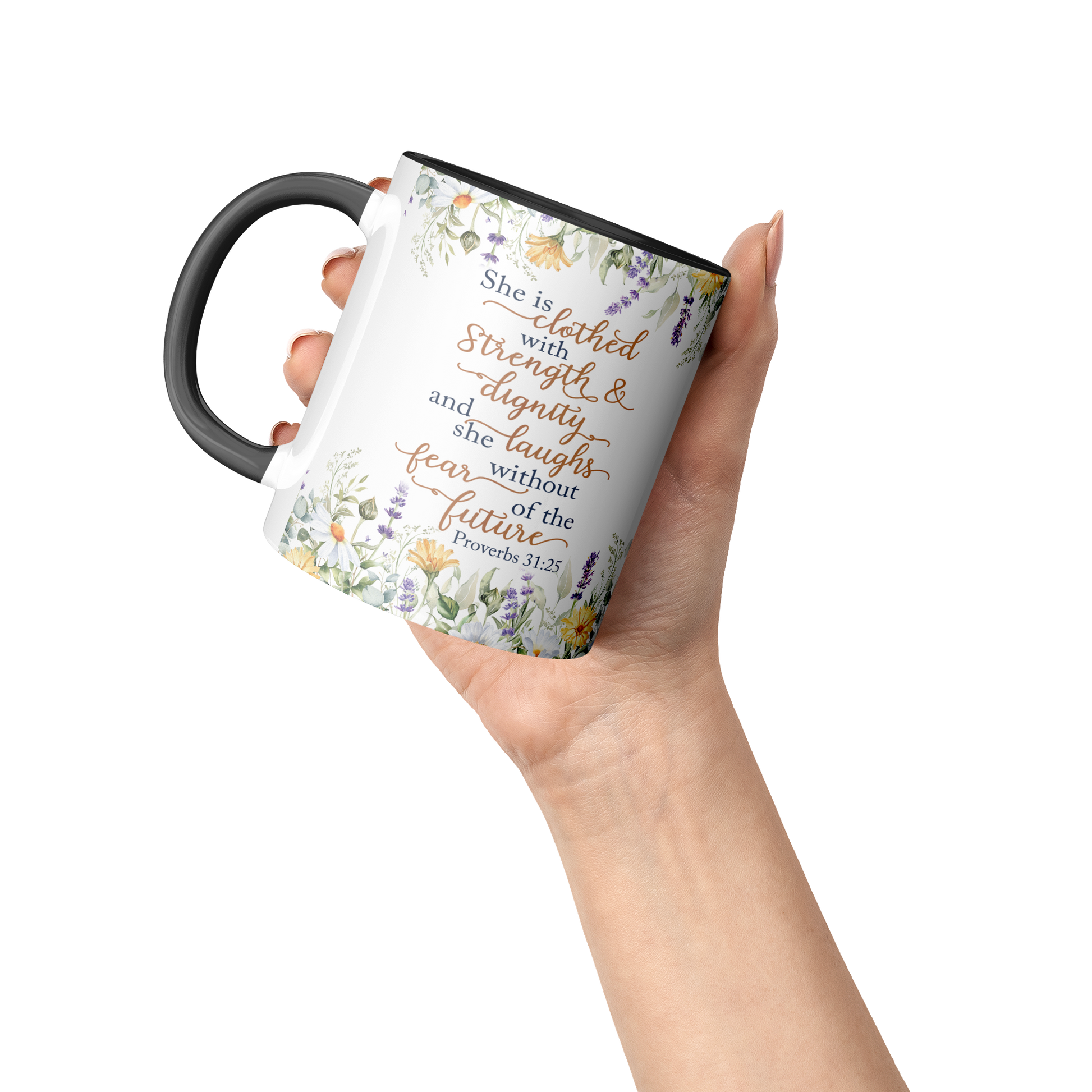 She_is_Clothed_in_Strength_and_Dignity_-_Accent_Mug_Raised_Hand_LH_Mockup.png