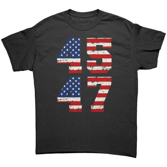 Vintage USA Donald Trump 2024 Pro Trump Anti Biden 45 47 Gildan Mens Shirt