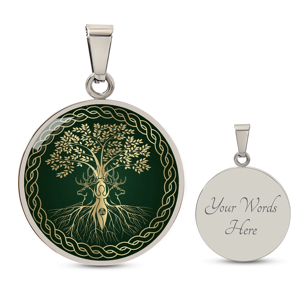 Viking Tree of Life Necklace Norse Yggdrasil Pendant Celtic Knot Jewelry