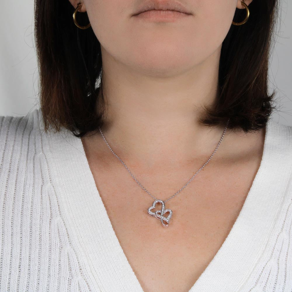 To My Wife Heart-to-Heart Pendant Necklace from Husband, Christmas Gifts For Women, Anniversary Gift For Wife, Soulmate