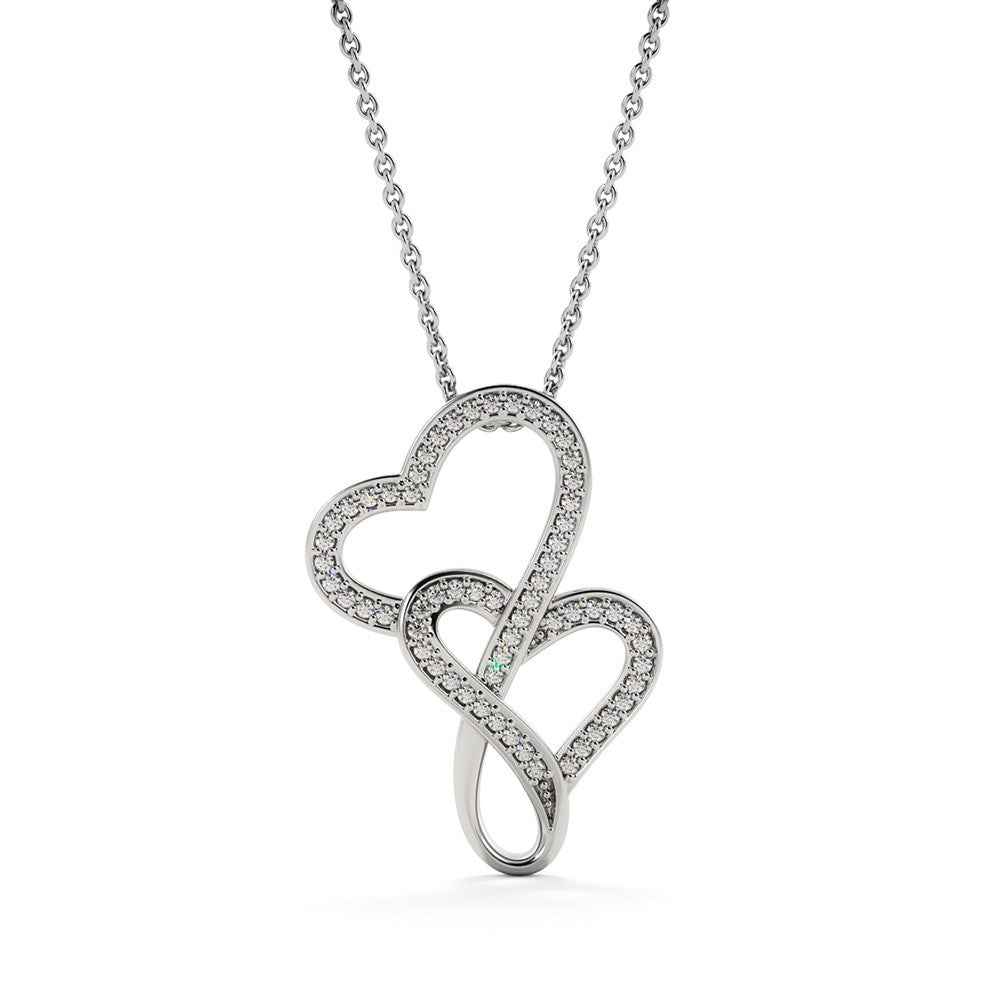 To My Wife Heart-to-Heart Pendant Necklace from Husband, Christmas Gifts For Women, Anniversary Gift For Wife, Soulmate