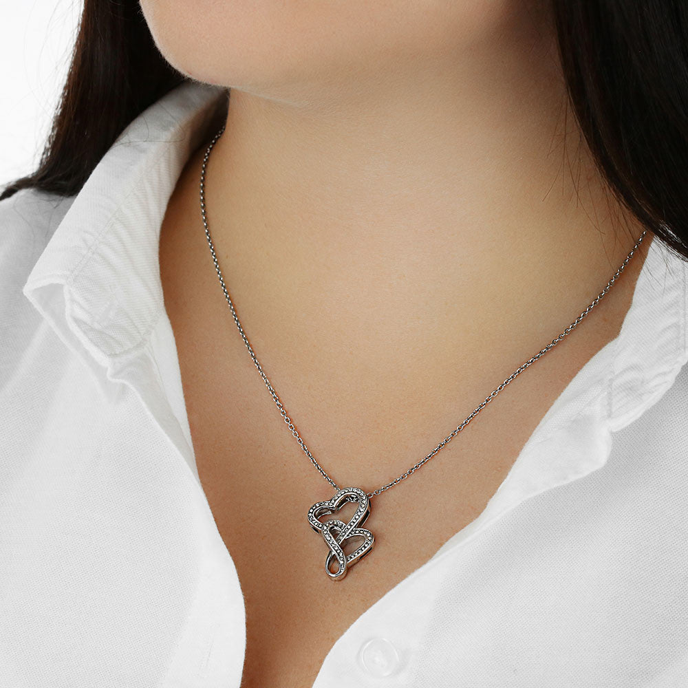 To My Wife Heart-to-Heart Pendant Necklace from Husband, Christmas Gifts For Women, Anniversary Gift For Wife, Soulmate