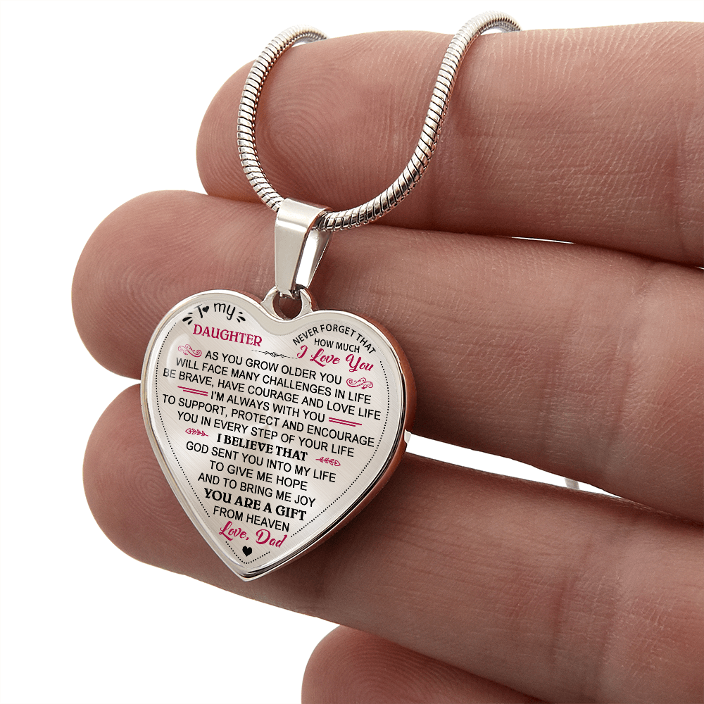 Father And Daughter Gift - To My Daughter Luxury Novelty Necklace From Dad Daddy (132868494839)