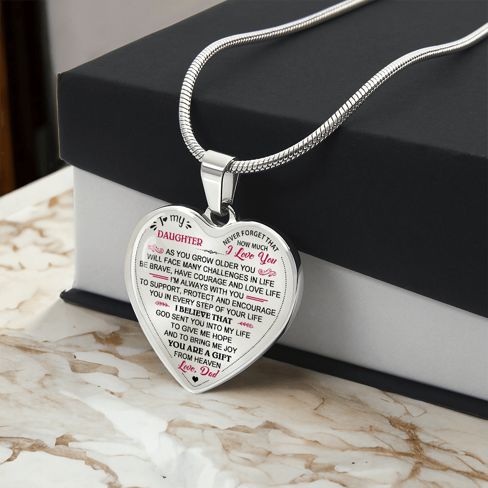 Father And Daughter Gift - To My Daughter Luxury Novelty Necklace From Dad Daddy (132868494839)