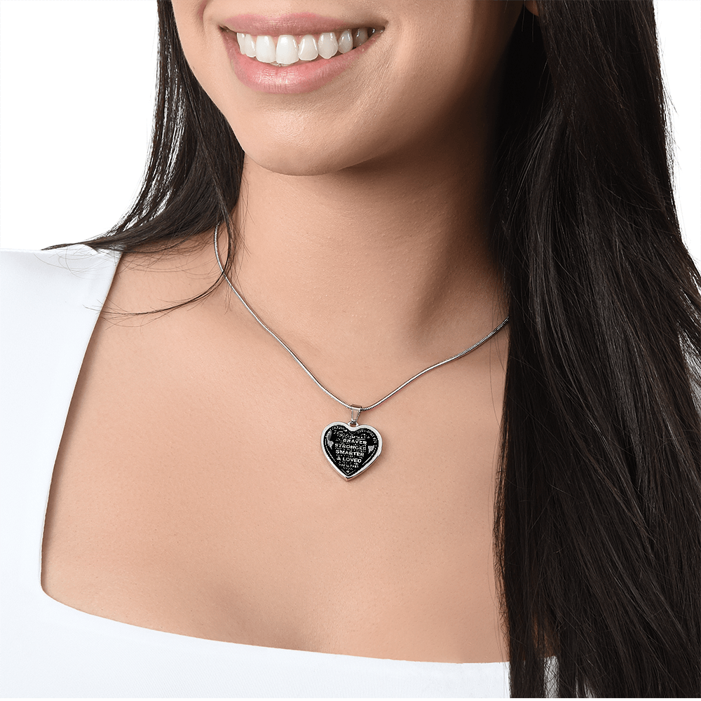 To My Daughter - Dad Loves You Luxury Heart Necklace Gifts For Birthday, Wedding (132624694219)