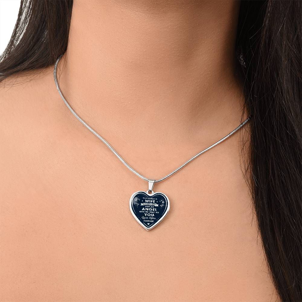 To My Wife Heart Necklace Gift from Husband, Birthday Gift for Soulmate, Husband and Wife Present
