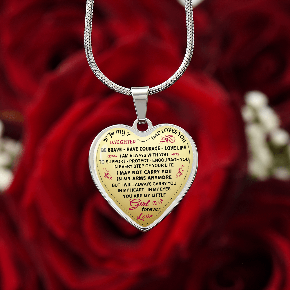 Heart Necklace from Dad – Meaningful Gift for Daughter to Celebrate Her Journey (132869386267)