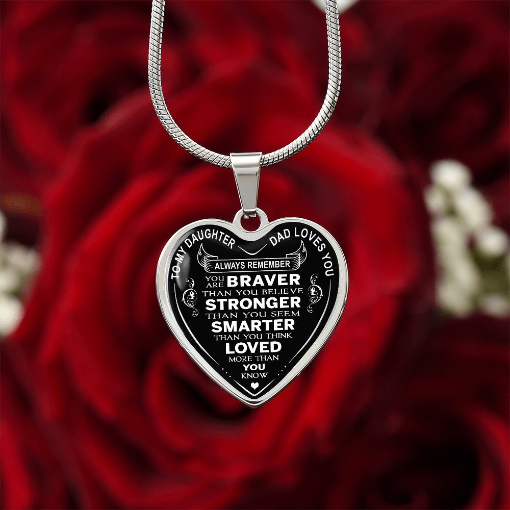 To My Daughter Necklace, Meaningful Jewelry Gift from Mom & Dad for Any Occasion (132614561515)