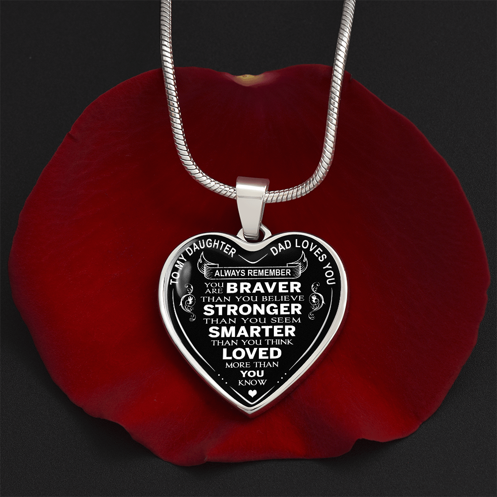 To My Daughter Necklace, Meaningful Jewelry Gift from Mom & Dad for Any Occasion (132614561515)