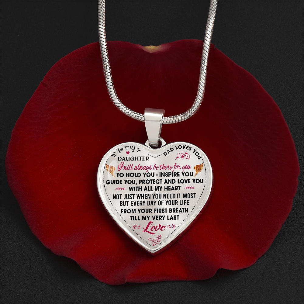 Proud Father to Daughter Gifts from Daddy Papa - Unique Novelty Luxury Necklace (132869730796 - I)