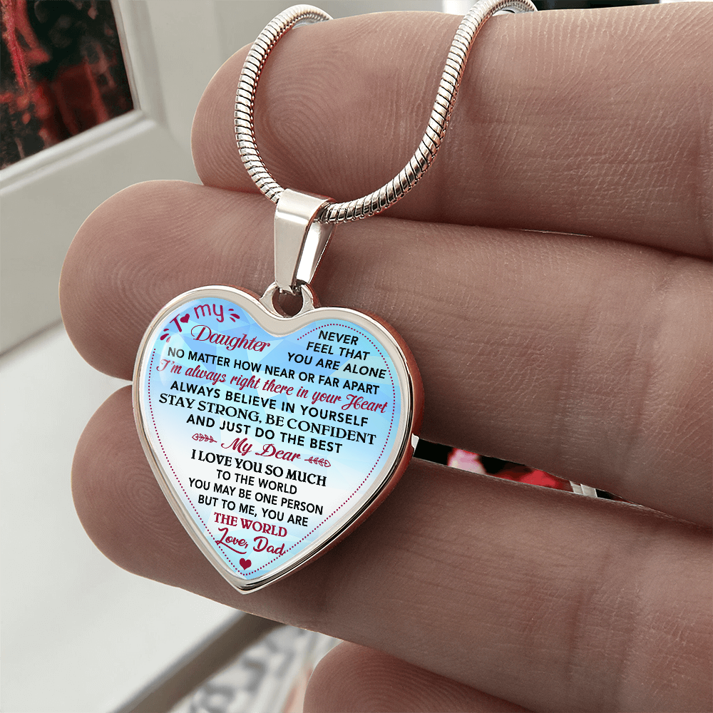 Father & Daughter Unique Inspirational Heart Necklace Gift For Little Princess (133105599807)