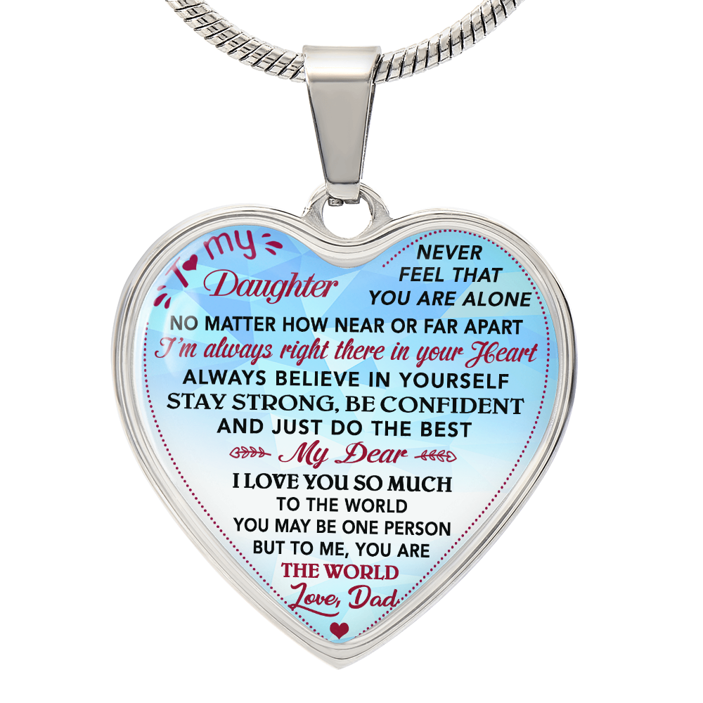 Father & Daughter Unique Inspirational Heart Necklace Gift For Little Princess (133105599807)