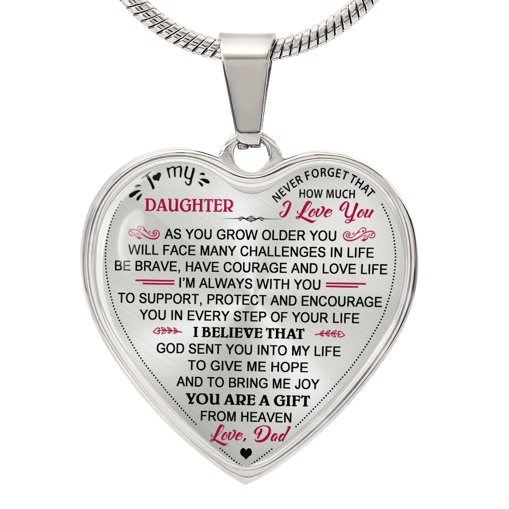 Father And Daughter Gift - To My Daughter Luxury Novelty Necklace From Dad Daddy (132868494839)