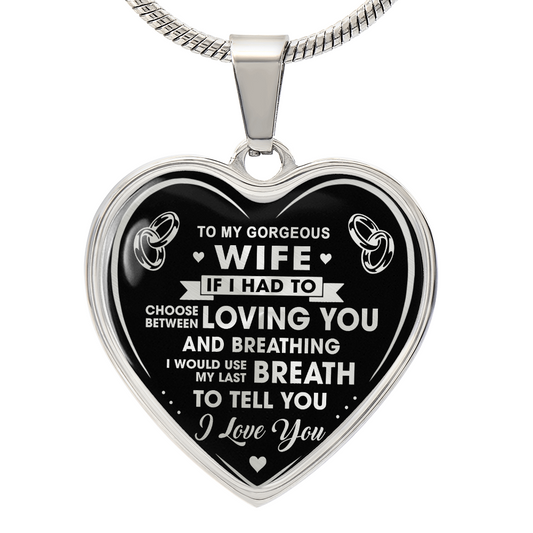 Valentines Day Birthday Gift for Wife Bride Girlfriend - Luxury Novelty Necklace from Husband Partner Broom