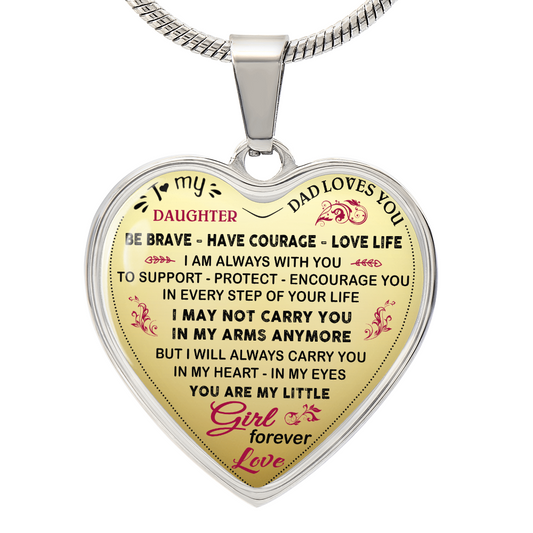 Heart Necklace from Dad – Meaningful Gift for Daughter to Celebrate Her Journey (132869386267)