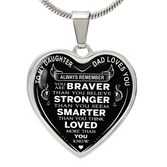 To My Daughter Necklace, Meaningful Jewelry Gift from Mom & Dad for Any Occasion (132614561515)