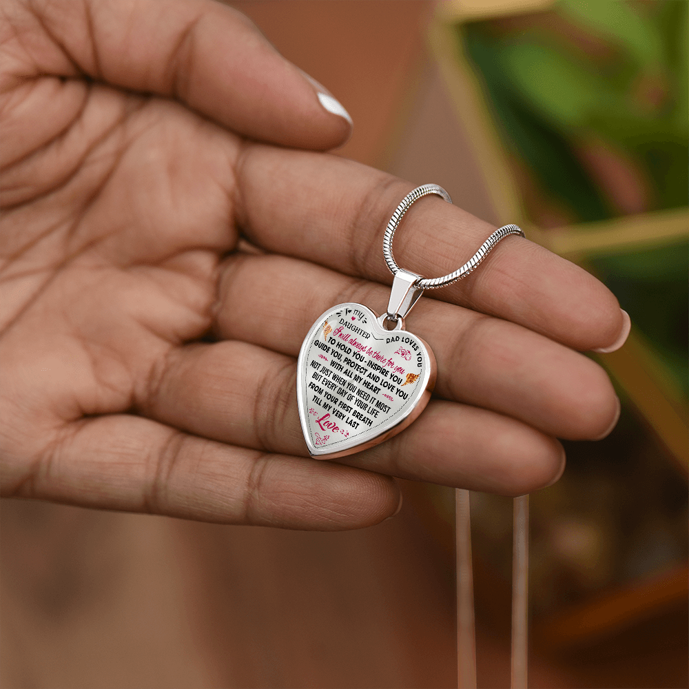 Proud Father to Daughter Gifts from Daddy Papa - Unique Novelty Luxury Necklace (132869730796 - I)