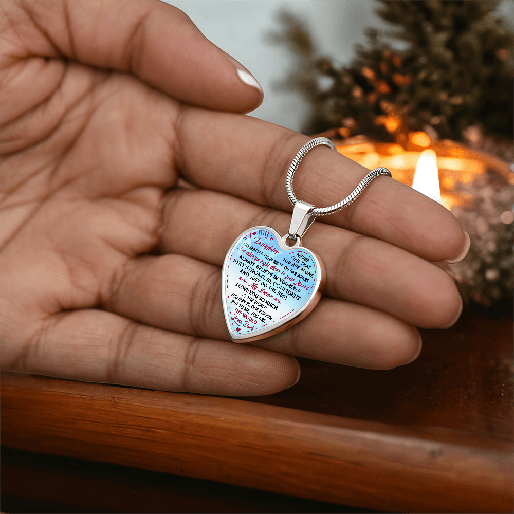 Father & Daughter Unique Inspirational Heart Necklace Gift For Little Princess (133105599807)
