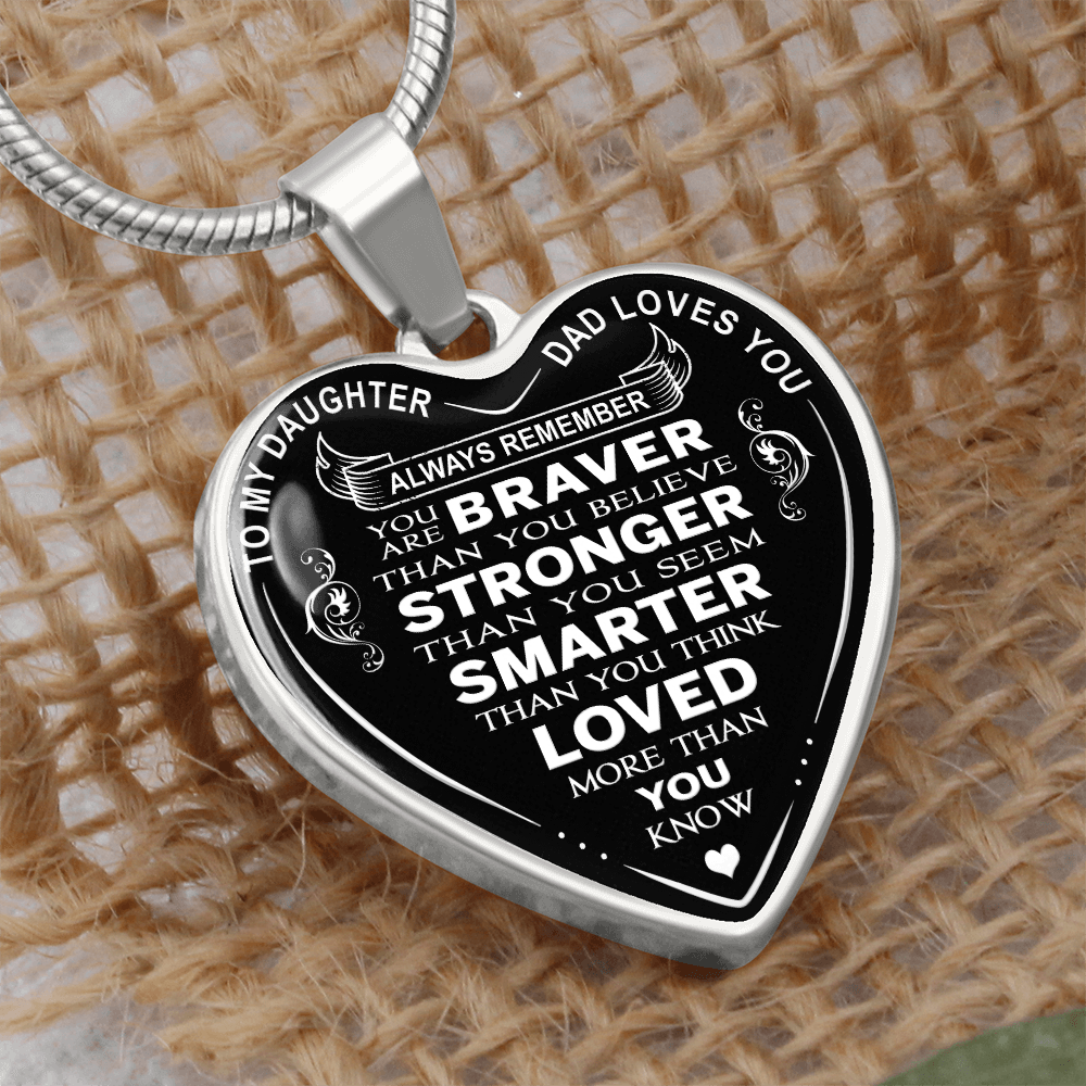 To My Daughter Necklace, Meaningful Jewelry Gift from Mom & Dad for Any Occasion (132614561515)