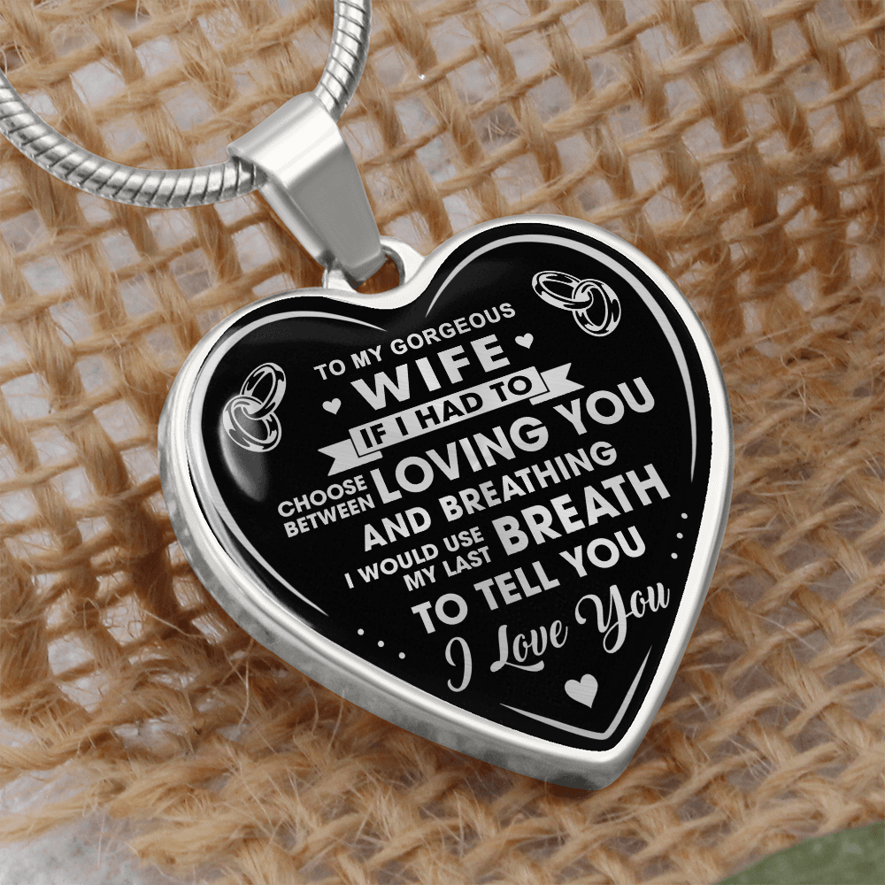 Valentines Day Birthday Gift for Wife Bride Girlfriend - Luxury Novelty Necklace from Husband Partner Broom