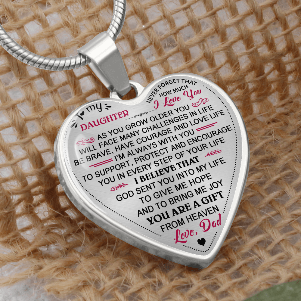 Father And Daughter Gift - To My Daughter Luxury Novelty Necklace From Dad Daddy (132868494839)