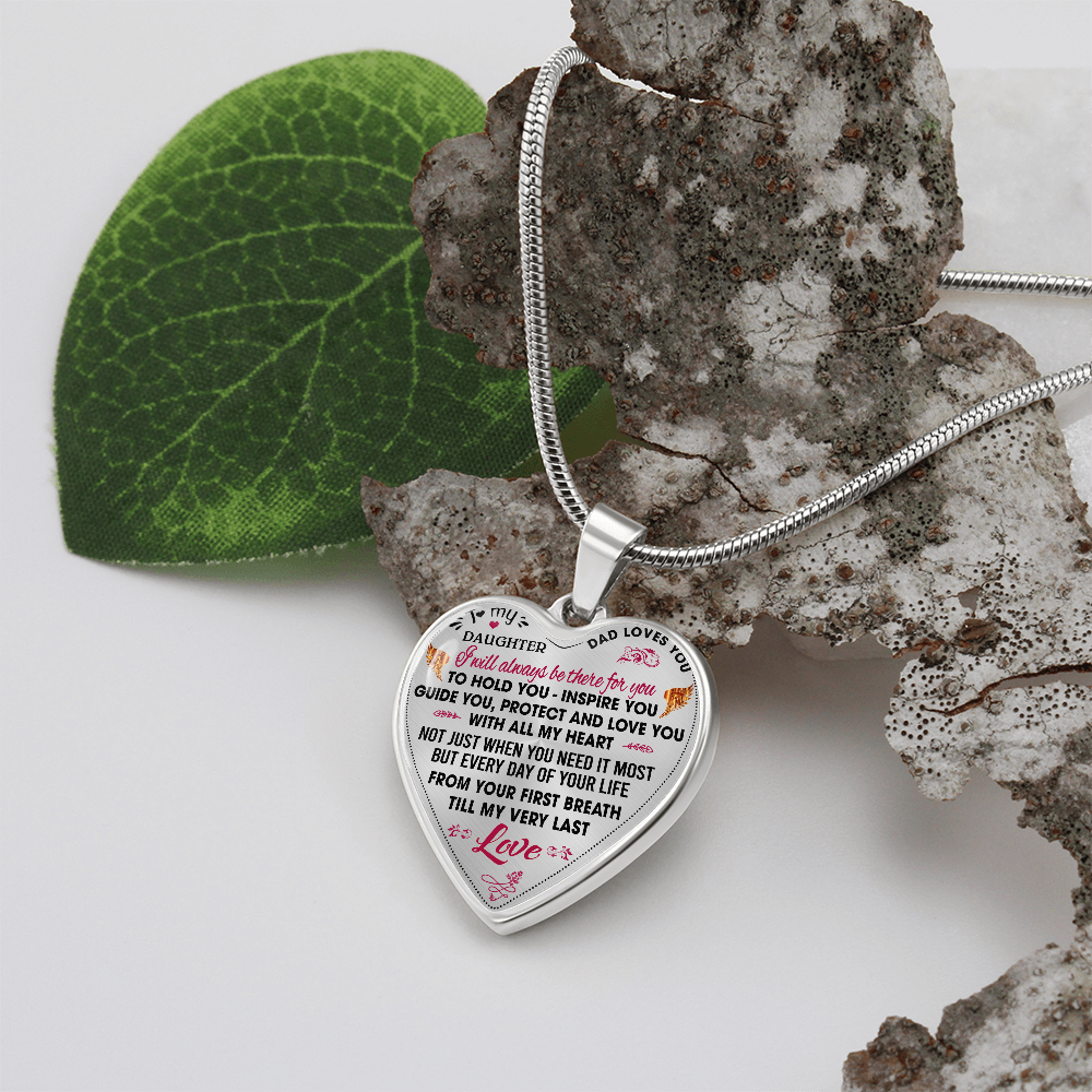 Proud Father to Daughter Gifts from Daddy Papa - Unique Novelty Luxury Necklace (132869730796 - I)