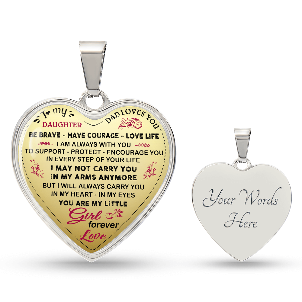 Heart Necklace from Dad – Meaningful Gift for Daughter to Celebrate Her Journey (132869386267)