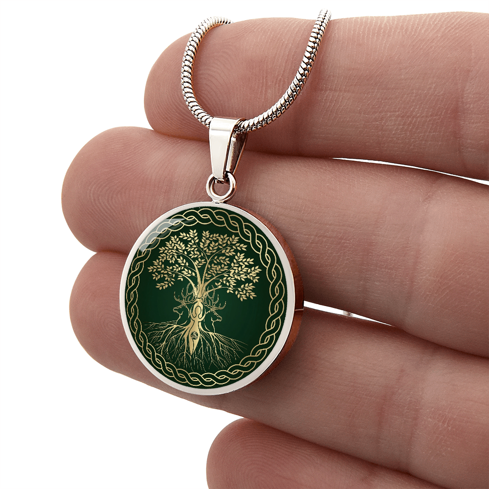 Viking Tree of Life Necklace Norse Yggdrasil Pendant Celtic Knot Jewelry