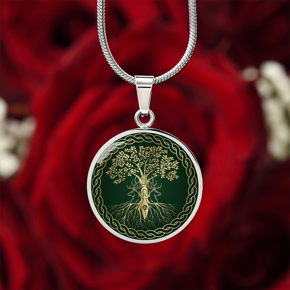 Viking Tree of Life Necklace Norse Yggdrasil Pendant Celtic Knot Jewelry