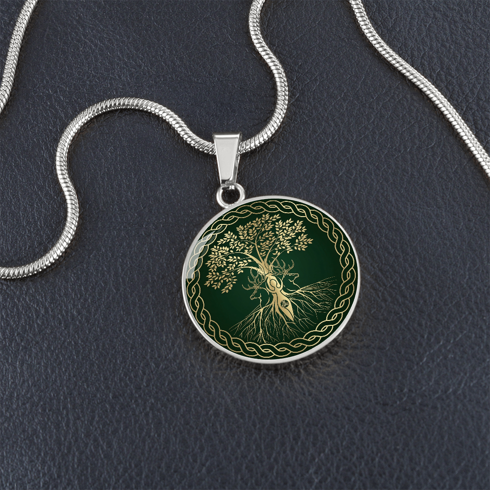 Viking Tree of Life Necklace Norse Yggdrasil Pendant Celtic Knot Jewelry
